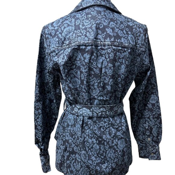 NWT - Ann Taylor Petite Denim Floral Flared Shirt – Size MP - Picture 5 of 16